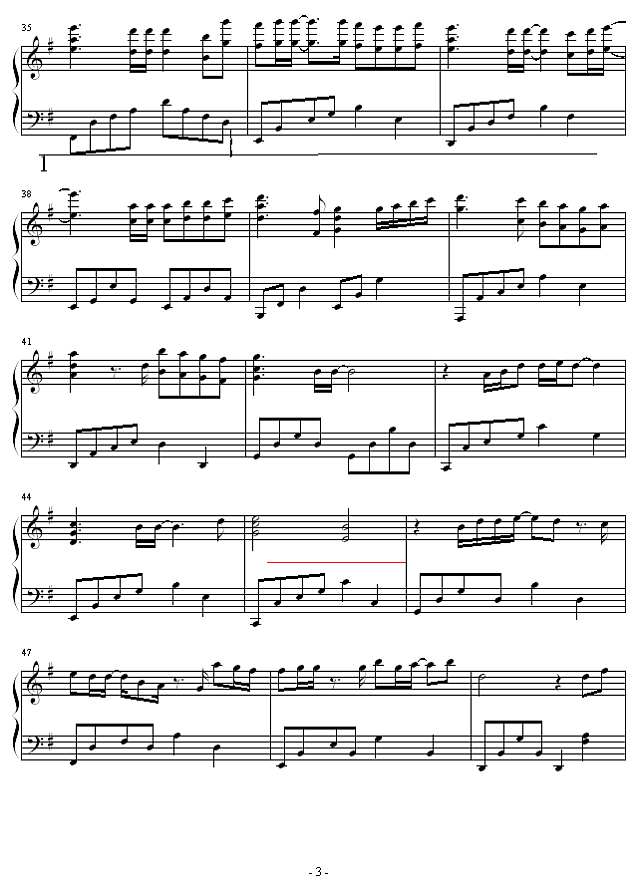 彩虹天堂钢琴谱