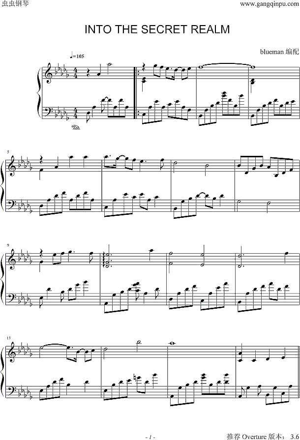 Into the Secret Realm钢琴谱
