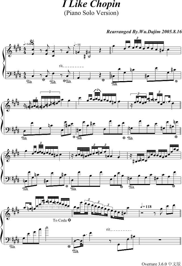 I Like Chopin修訂二版钢琴谱
