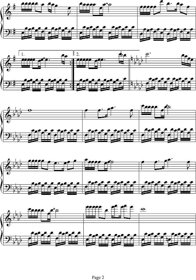 来生缘-XP版钢琴谱