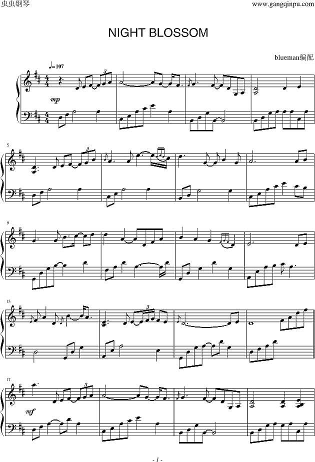 Night Blossom钢琴谱
