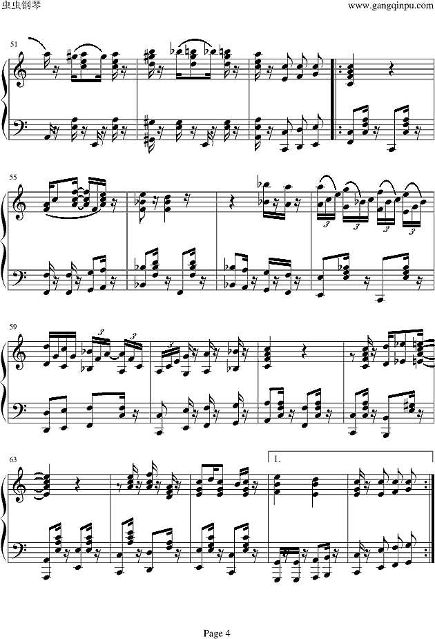 致爱丽丝-新版钢琴谱