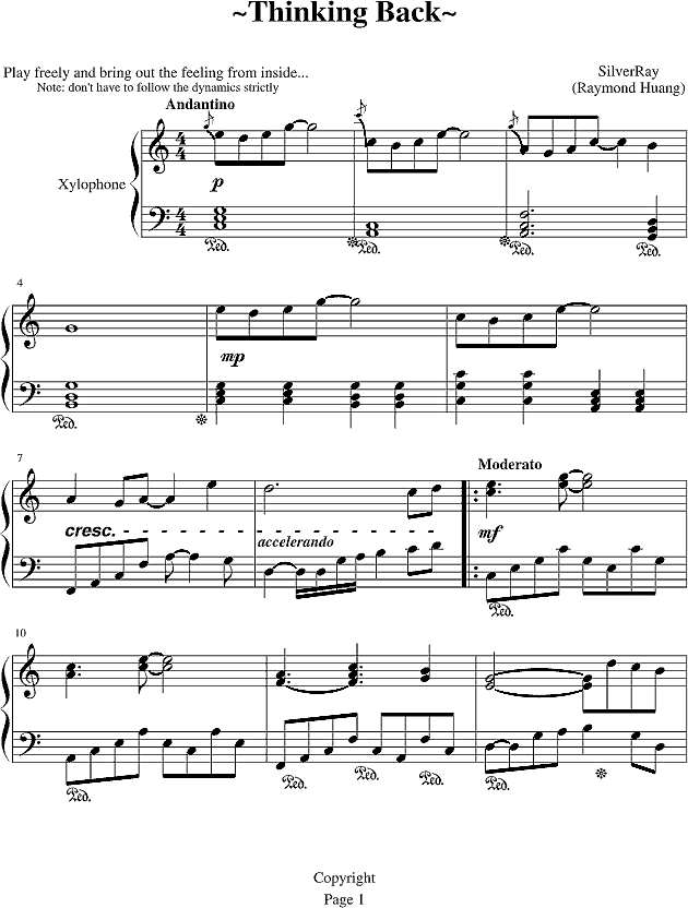 回忆起从前钢琴谱
