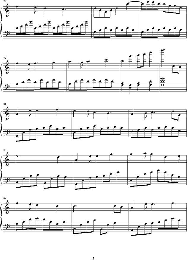 我们的纪念钢琴谱