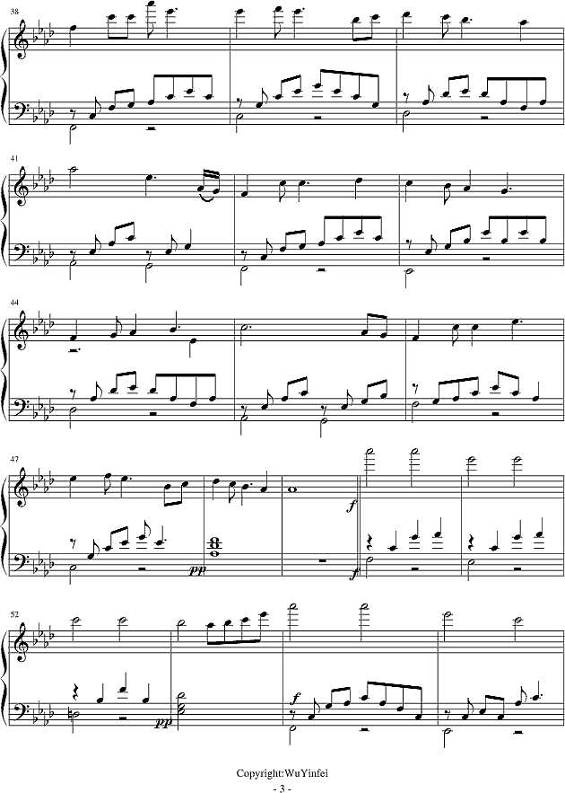 我们的纪念-原调版钢琴谱