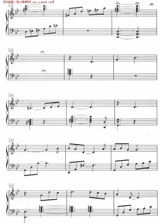 永恒国度（钢琴五线谱)钢琴谱