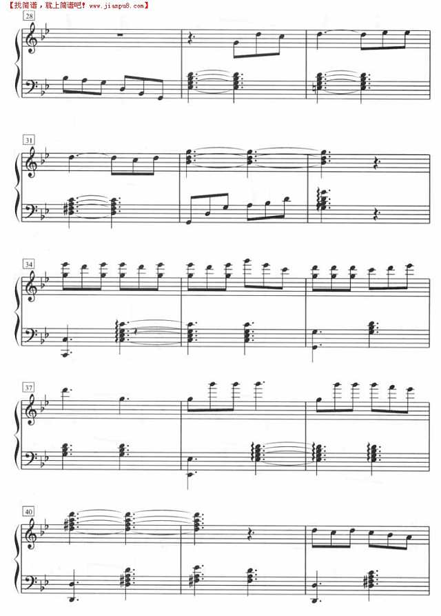 永恒国度（钢琴五线谱)钢琴谱