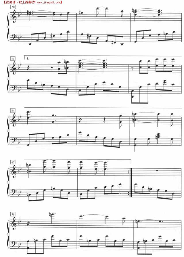 永恒国度（钢琴五线谱)钢琴谱