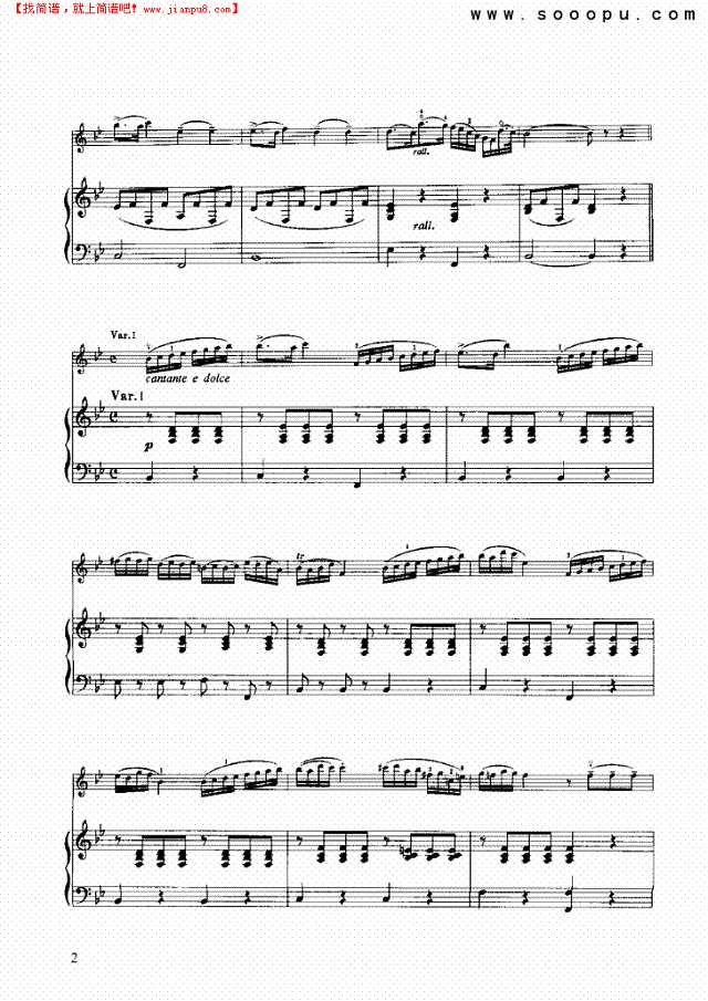 多尼采蒂主题与变奏曲 弦乐类 小提琴其他曲谱