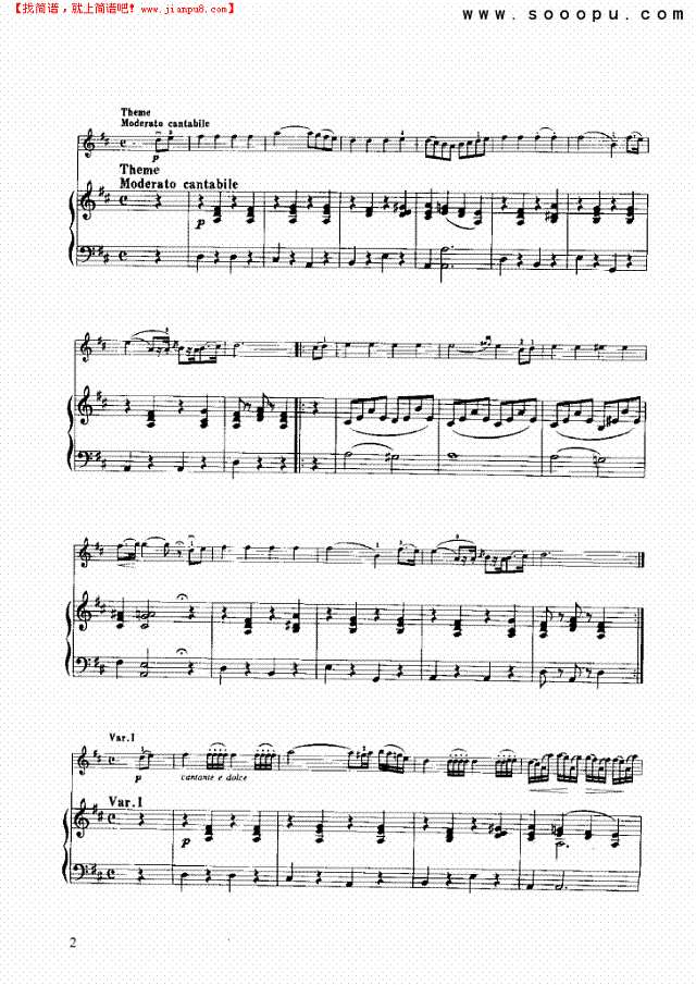 贝利尼主题与变奏曲 弦乐类 小提琴其他曲谱