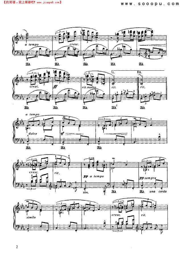 在棕榈树下钢琴谱