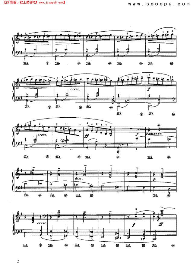 半音圆舞曲钢琴谱