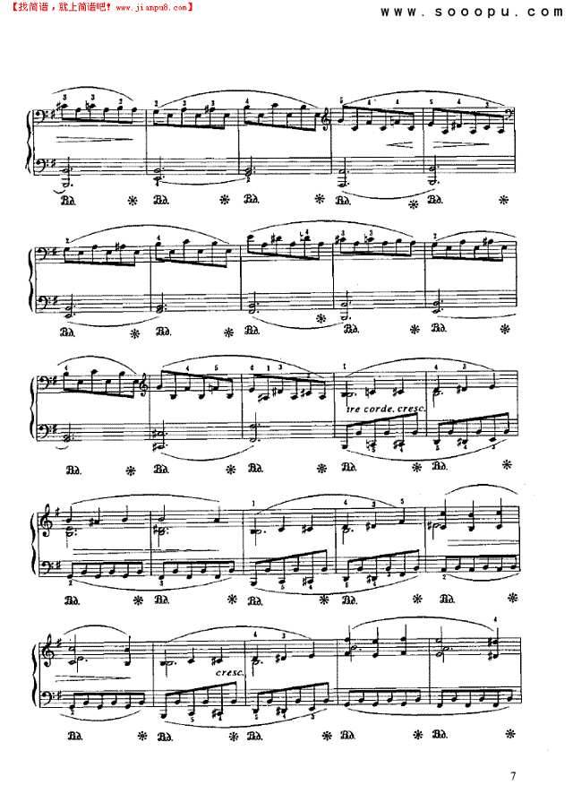 半音圆舞曲钢琴谱