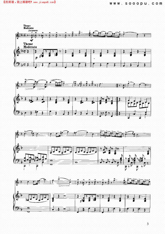 帕奇尼主题与变奏曲 弦乐类 小提琴其他曲谱