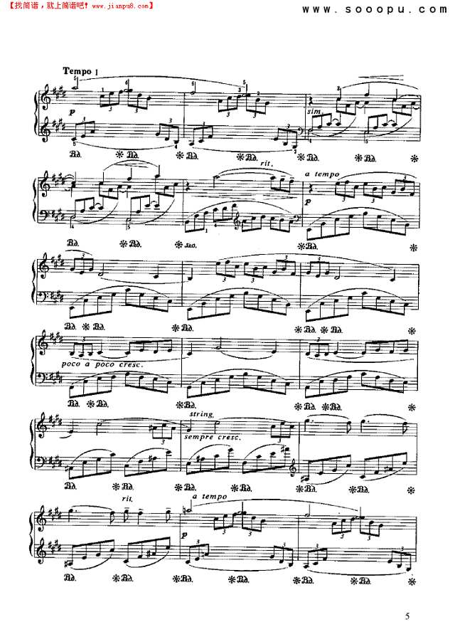 阿拉伯风格曲钢琴谱