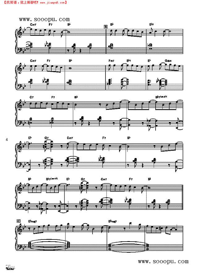 奥拉迪，奥拉达—简易爵士钢琴谱