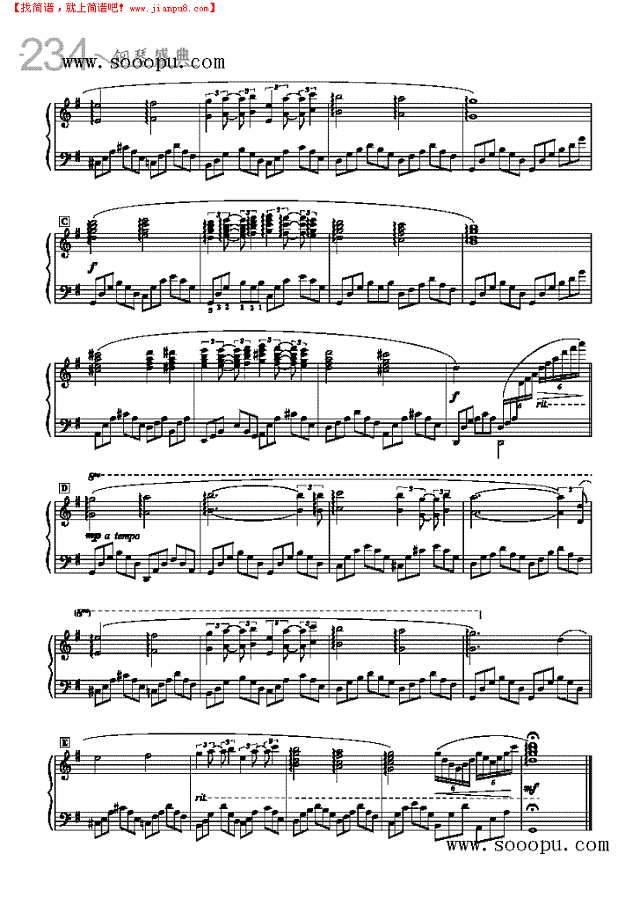 爱的喜悦钢琴谱