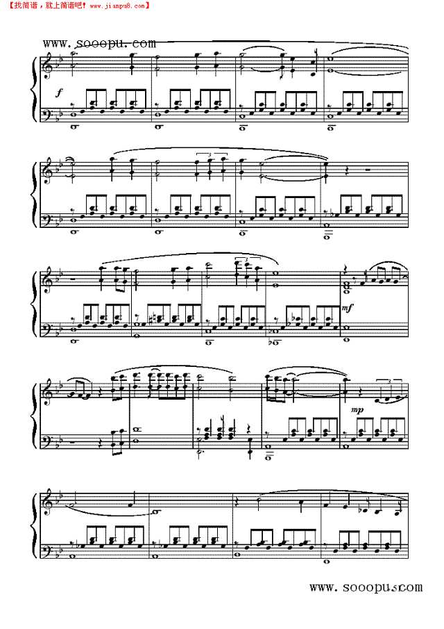 爱情万年青钢琴谱