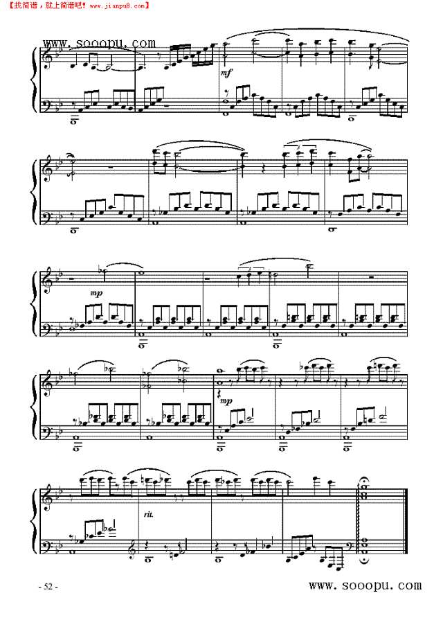 爱情万年青钢琴谱