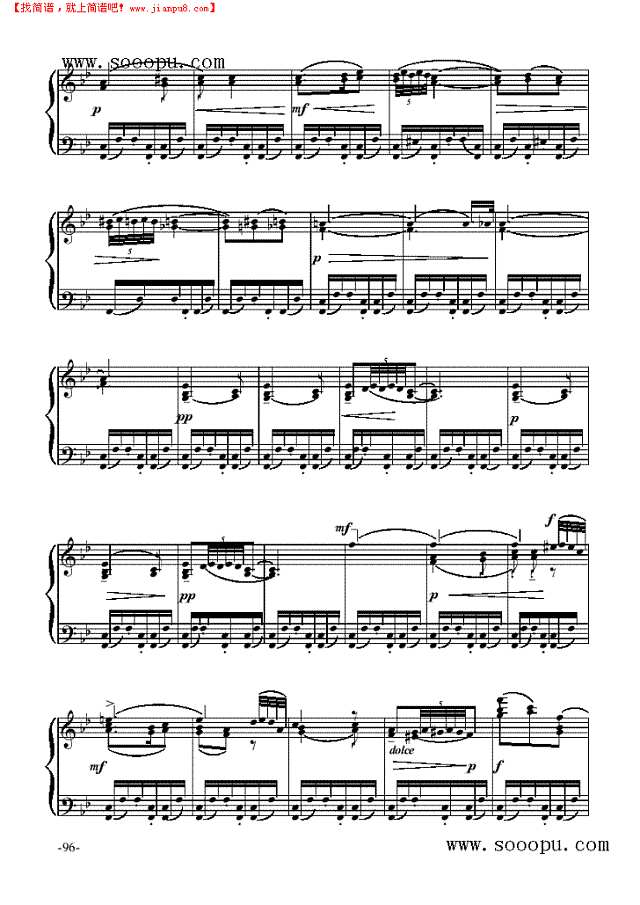 阿拉伯舞曲咖啡—舞剧《胡桃夹子》钢琴谱