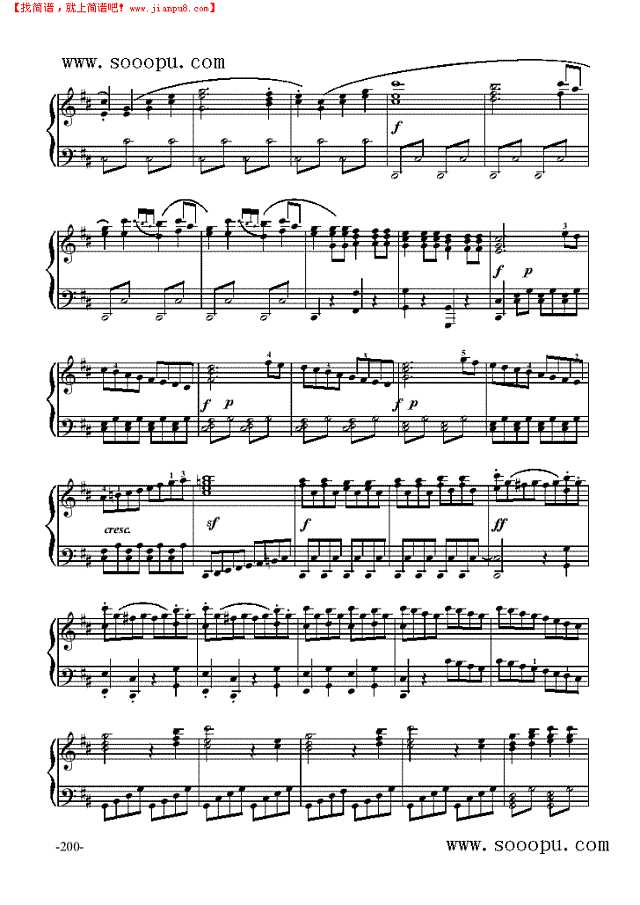 《费加罗的婚礼》序曲—歌剧钢琴谱