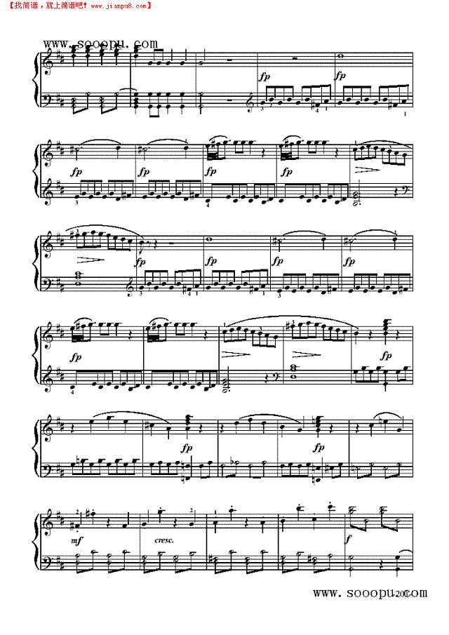 《费加罗的婚礼》序曲—歌剧钢琴谱