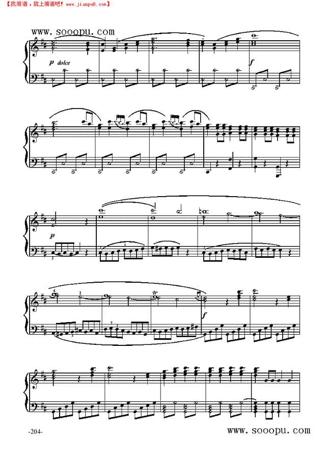 《费加罗的婚礼》序曲—歌剧钢琴谱