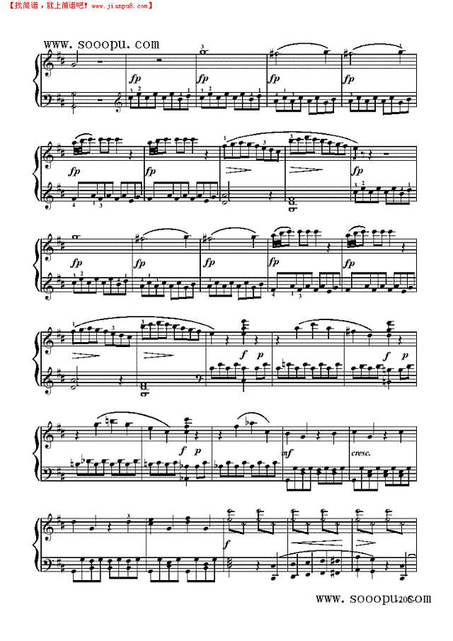 《费加罗的婚礼》序曲—歌剧钢琴谱