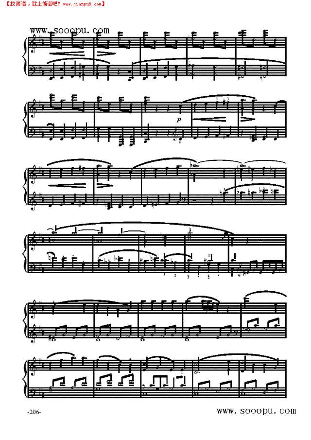 《费加罗的婚礼》序曲—歌剧钢琴谱