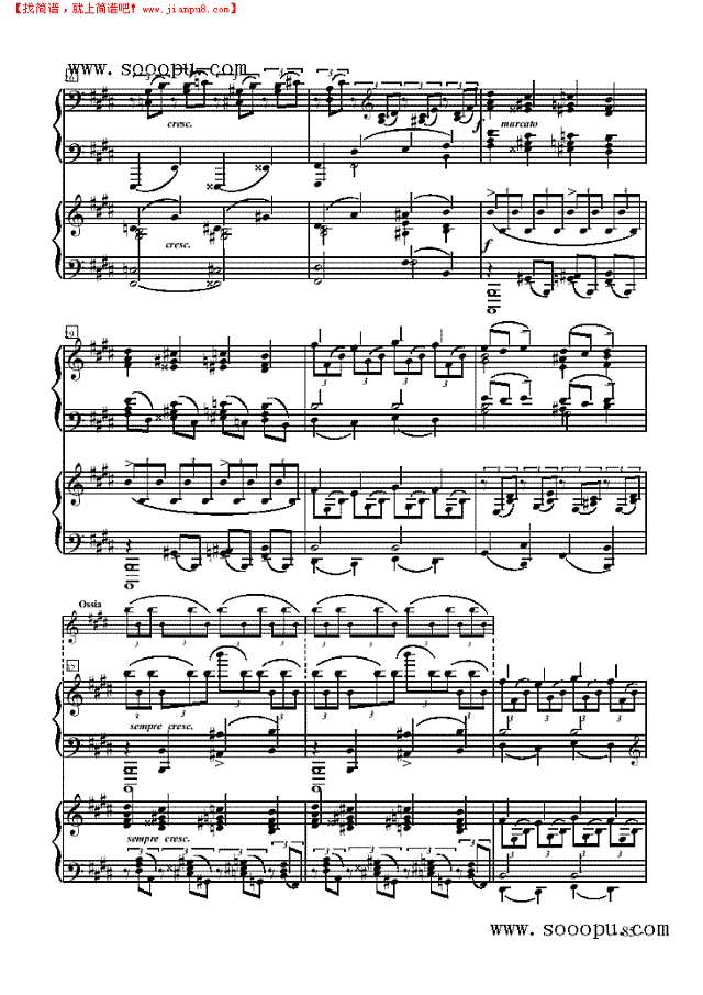 #C小调前奏曲—双钢琴钢琴谱