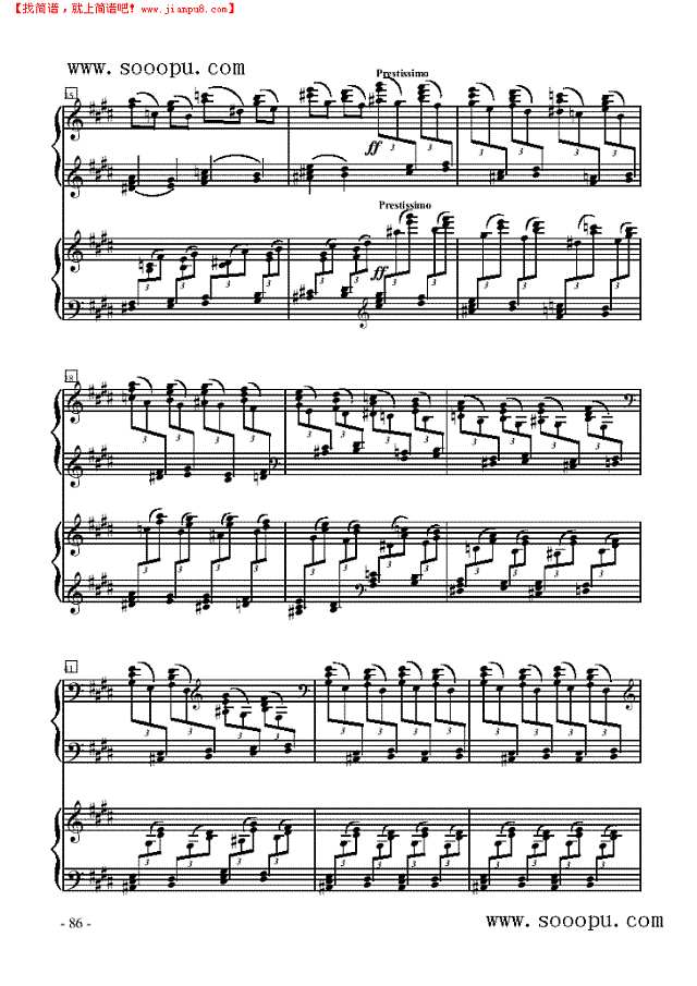 #C小调前奏曲—双钢琴钢琴谱