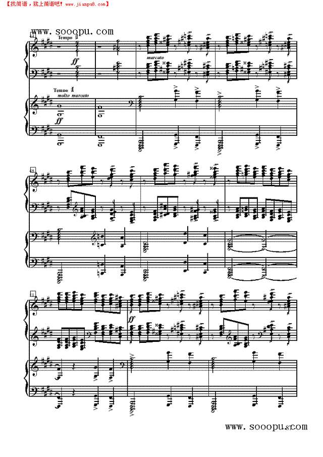 #C小调前奏曲—双钢琴钢琴谱