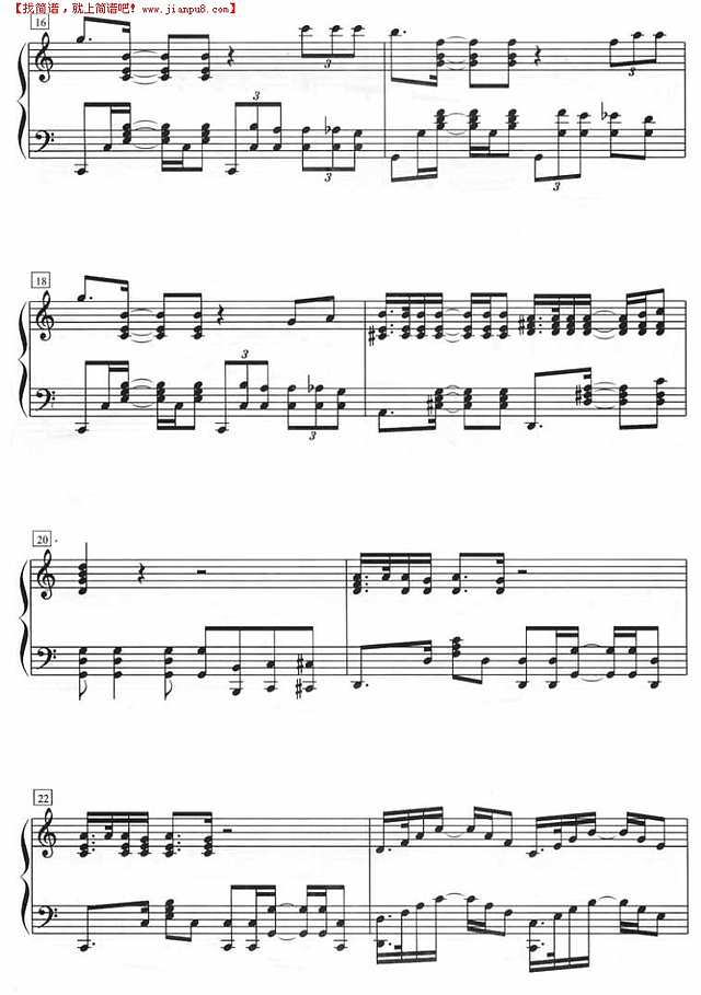 运动服饰广告（钢琴五线谱）钢琴谱