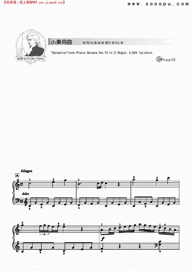 小奏鸣曲—简易版钢琴谱
