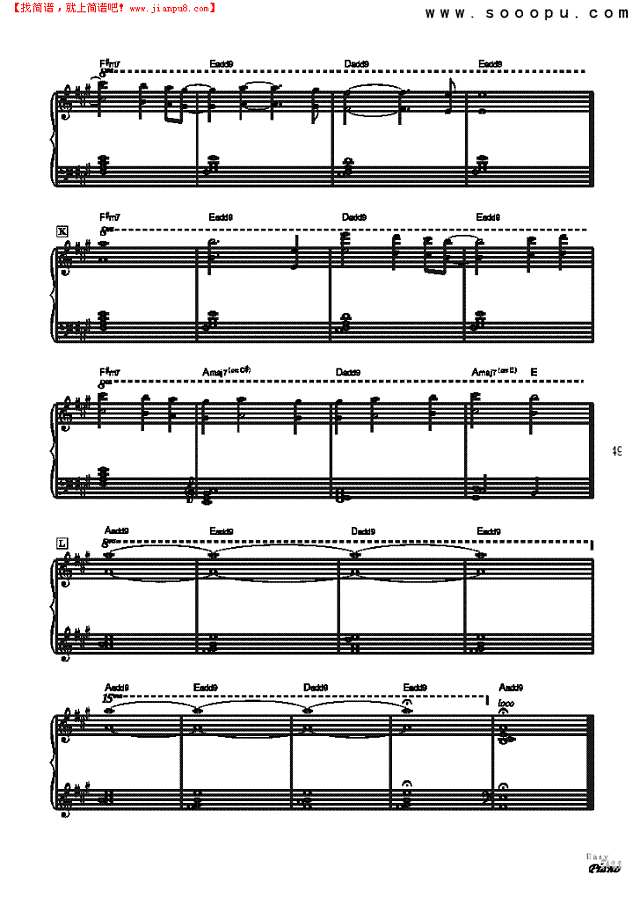 我心永恒-简易爵士钢琴谱