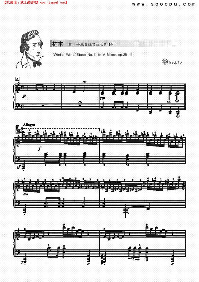 枯木-简易版钢琴谱