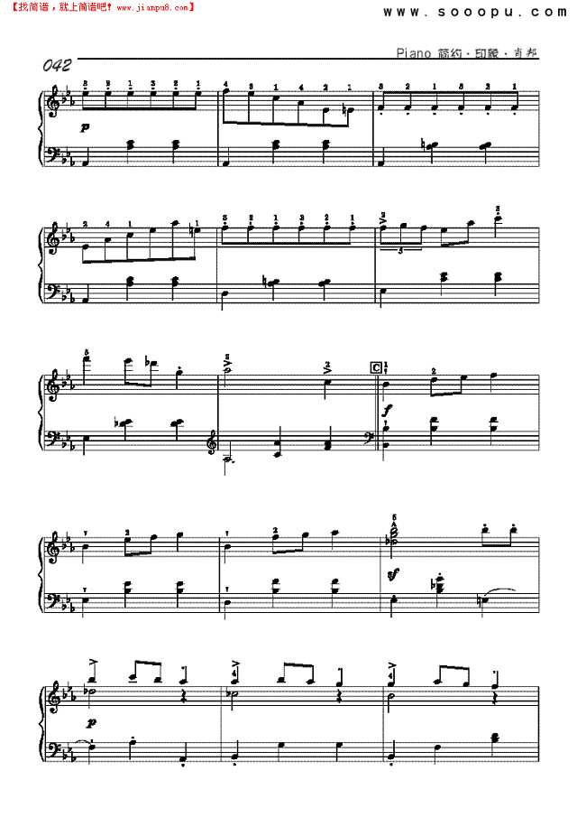 华丽大圆舞曲-简易版钢琴谱