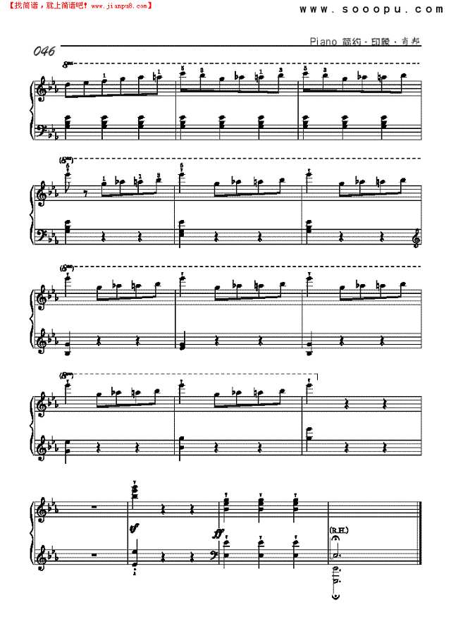 华丽大圆舞曲-简易版钢琴谱