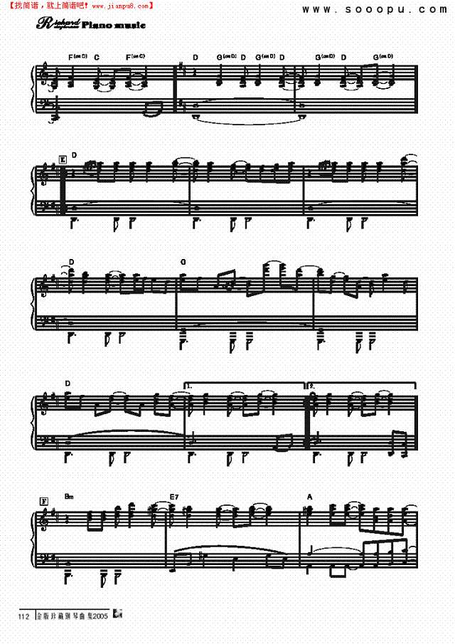 怀念的旋律钢琴谱