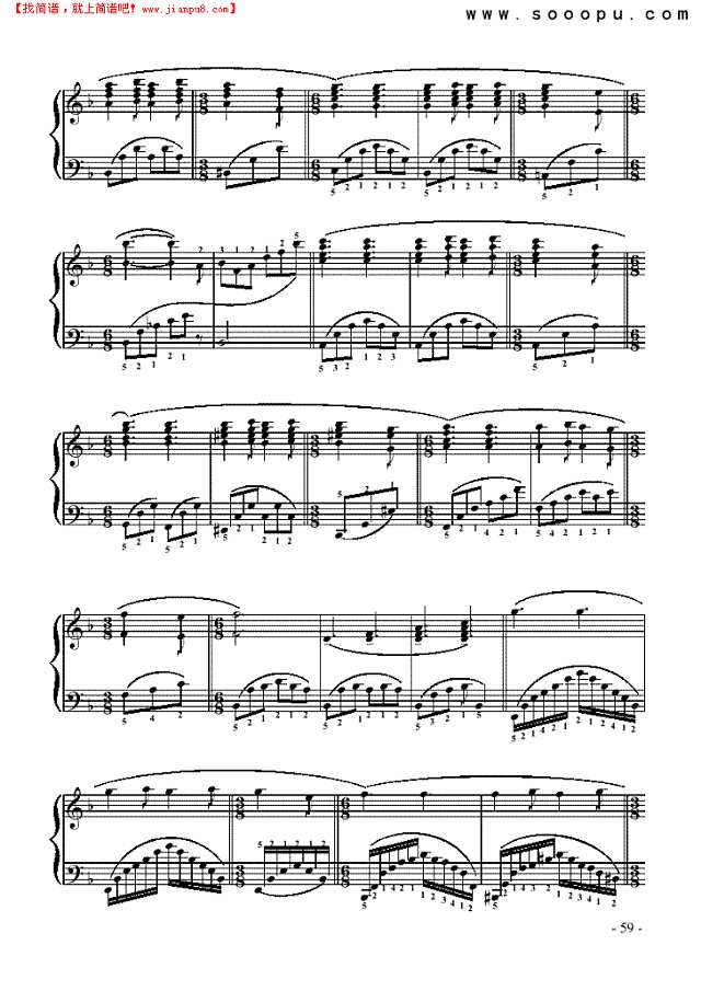 淡紫色的花束钢琴谱