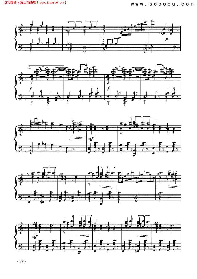 法国舞曲钢琴谱