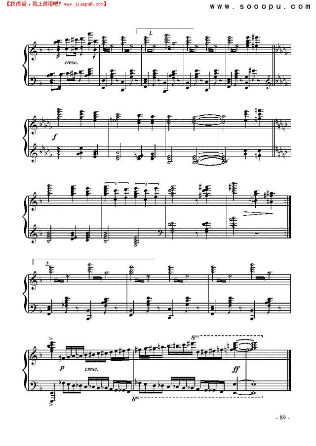 法国舞曲钢琴谱