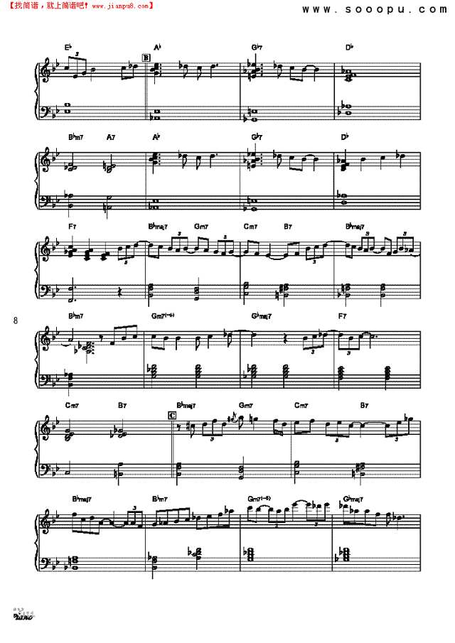 财路—简易爵士钢琴谱