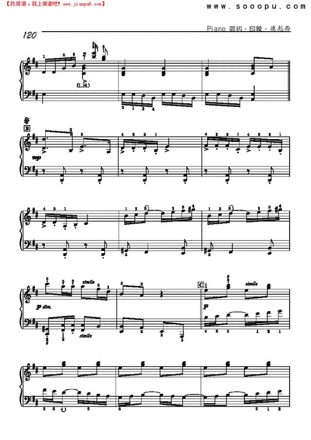 芭蕾舞-简易版钢琴谱