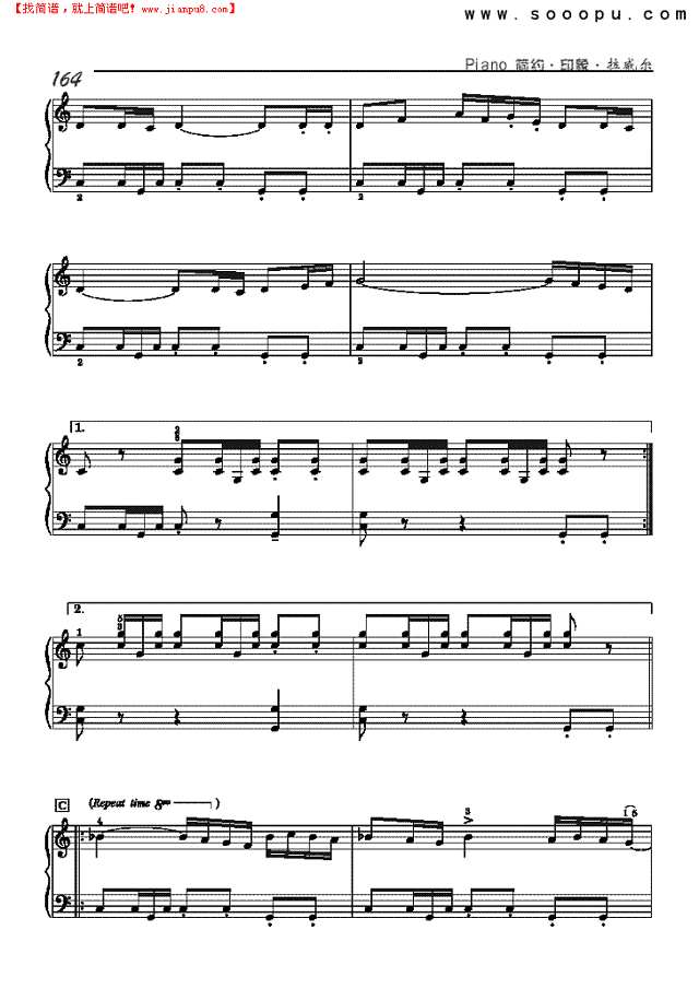 波莱罗舞曲-简易版钢琴谱