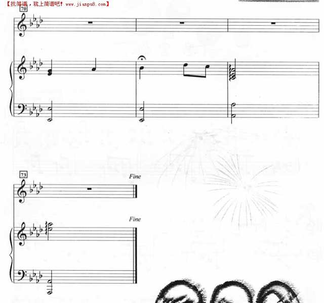 保持微笑（钢琴谱）钢琴谱