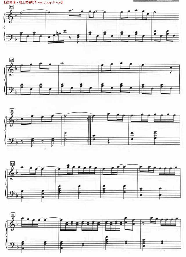 白色恋歌（钢琴谱）钢琴谱