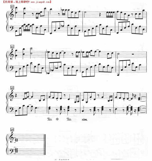 无可取代（钢琴谱）钢琴谱