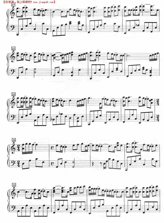 Nothing ever changes（钢琴谱）钢琴谱