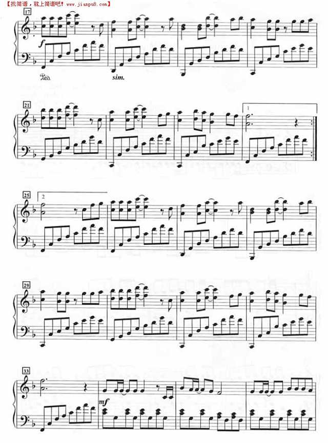 Always On My Mind（钢琴谱)钢琴谱